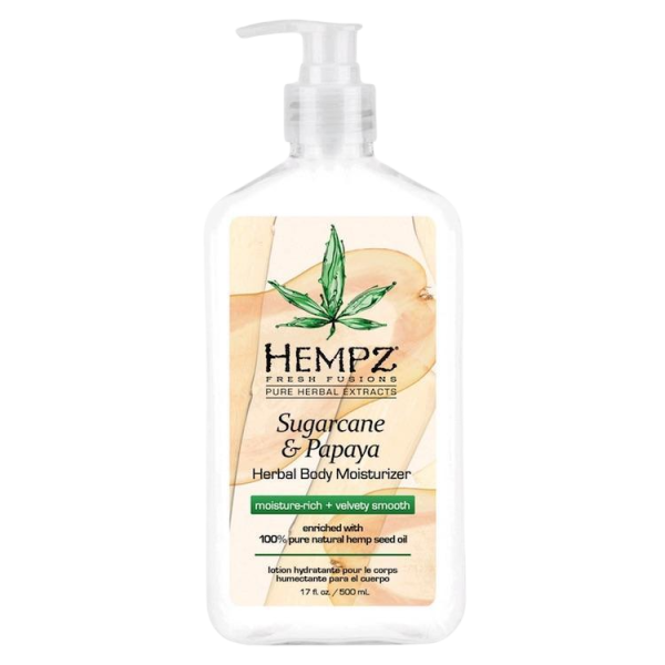 FRESH FUSION SUGARCANE & PAPAYA HERBAL BODY MOISTURIZER Увлажняющее молочко для тела HEMPZ с ароматом сахарного тростника и папайи Hempz
